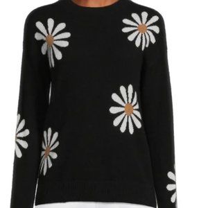 Daisy Floral Crewneck Cashmere Sweater